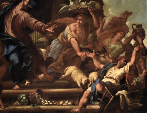 Jésus chasse les marchands du temple - Italie XVIIe siècle - Louis XIII